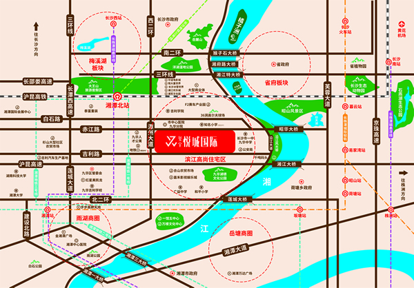 璽宇·悅城國(guó)際位置圖